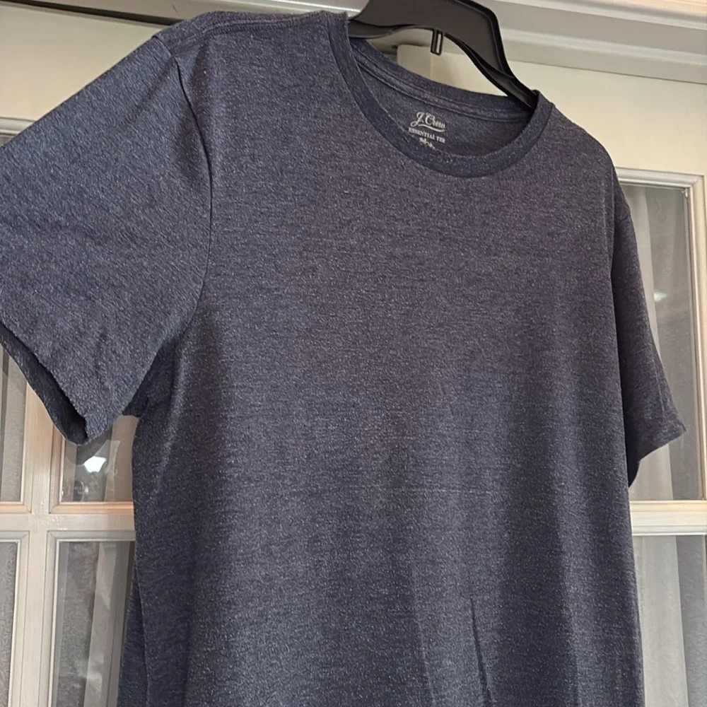 J.Crew essential tee blue heathered short sleeve cotton T-shirt Size L